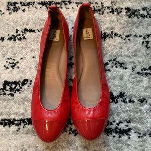 ED Ellen Degeneres Red Lullianne2 Flats Sz 10